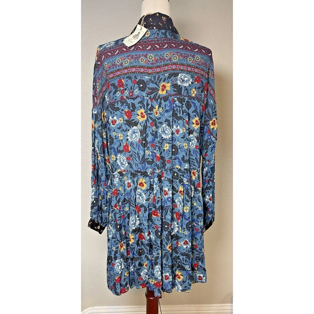 NWT Easel womens oversized boho whimsical floral summer short dress Small - Picture 3 of 7